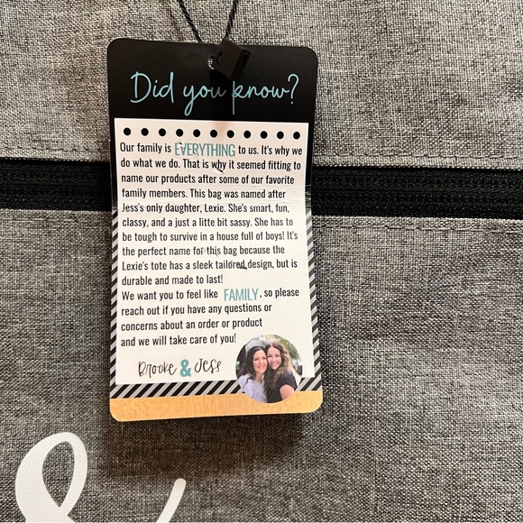 Boss Lady Tote Bag Gray B & J Designs NWT - Picture 3 of 7